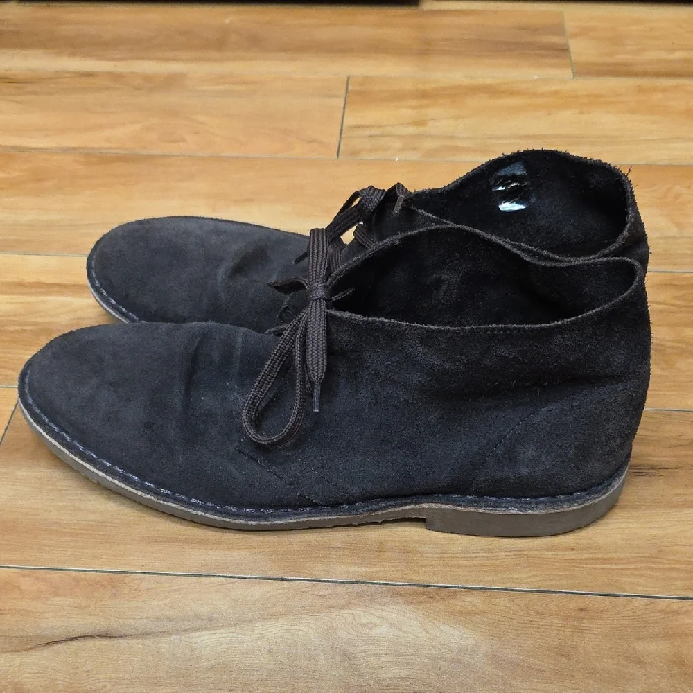 Robert Wayne Size 11D Greyson Suede Brown Ankle Lace Up Chukka Boots